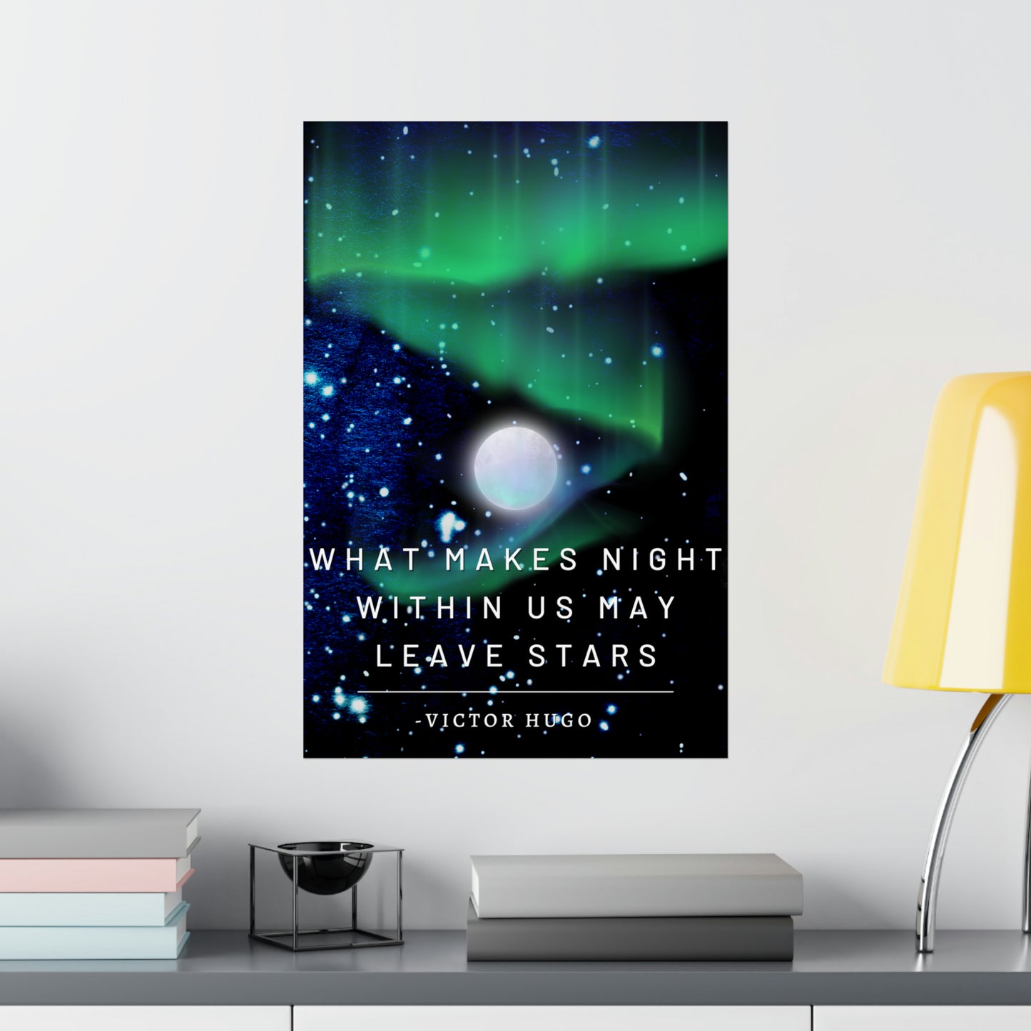 Aurora Borealis - Victor Hugo Quote Matte Vertical Posters