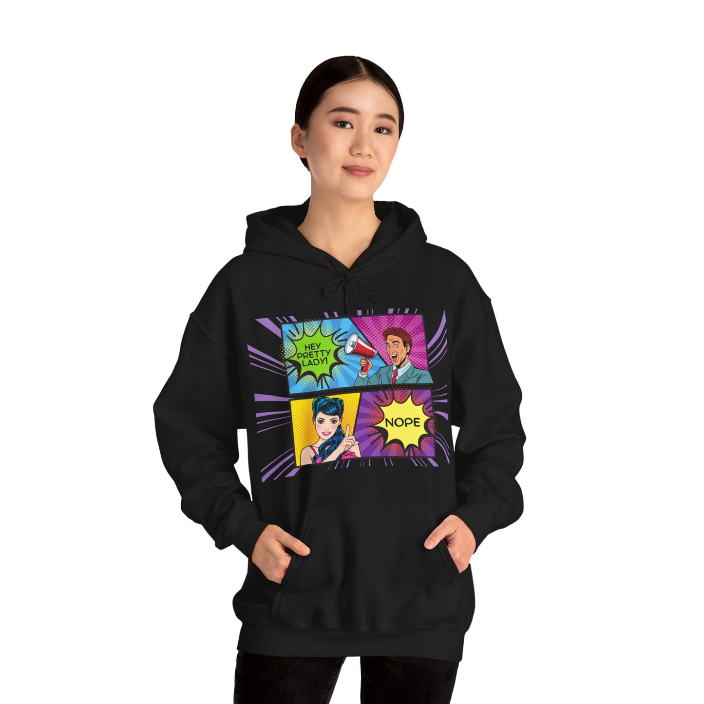 Nope 1 - Pop Art Unisex Heavy Blend™ Hooded Sweatshirt