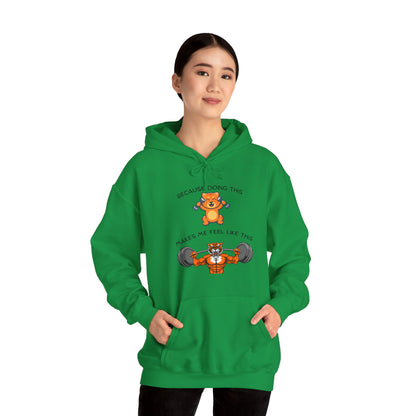 Tiger kitty got GAINS Unisex Heavy Blend™ Hooded Sweatshirt