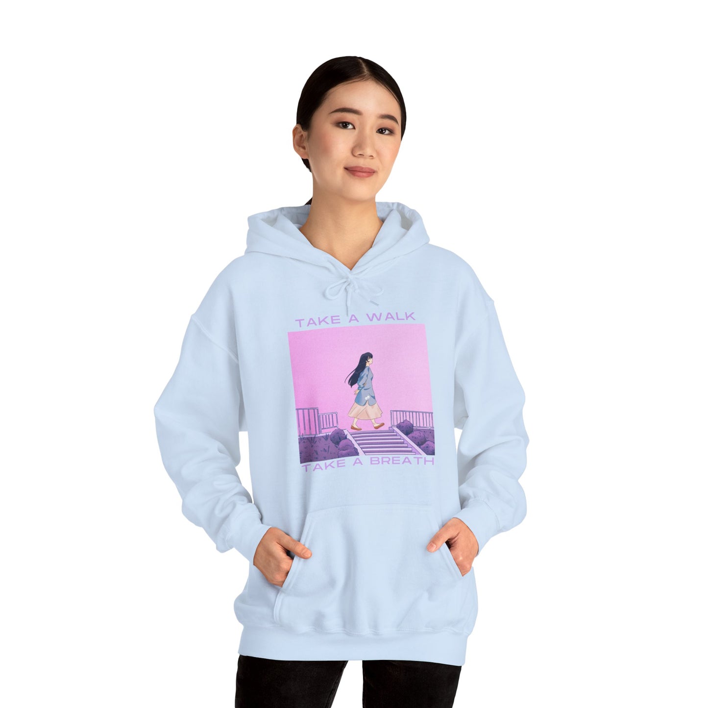 Take A Walk, Take A Breath Unisex Heavy Blend™ Hooded Sweatshirt