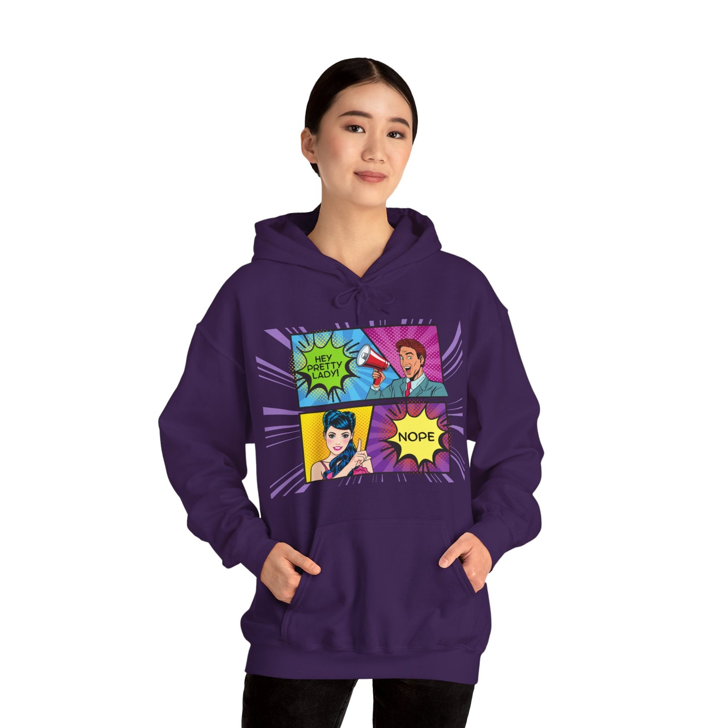 Nope 1 - Pop Art Unisex Heavy Blend™ Hooded Sweatshirt