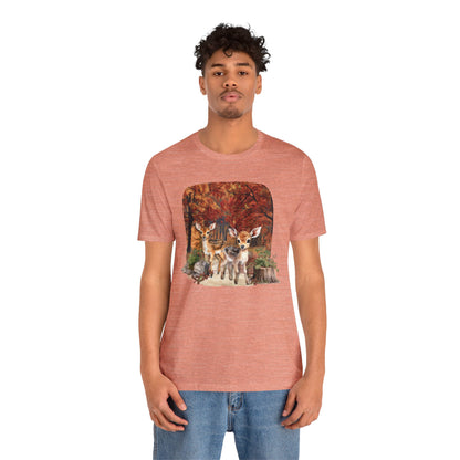 Autumn Fawns Unisex Jersey Short Sleeve Tee