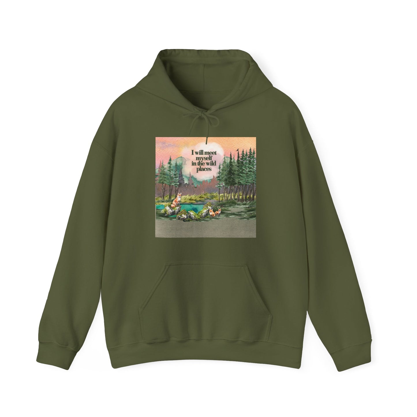 I Will Meet Myself in the Wild Places - Color Unisex Heavy Blend™ Hooded Sweatshirt