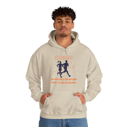 Cardio is Cheaper Than Drugs Unisex Heavy Blend™ Hooded Sweatshirt