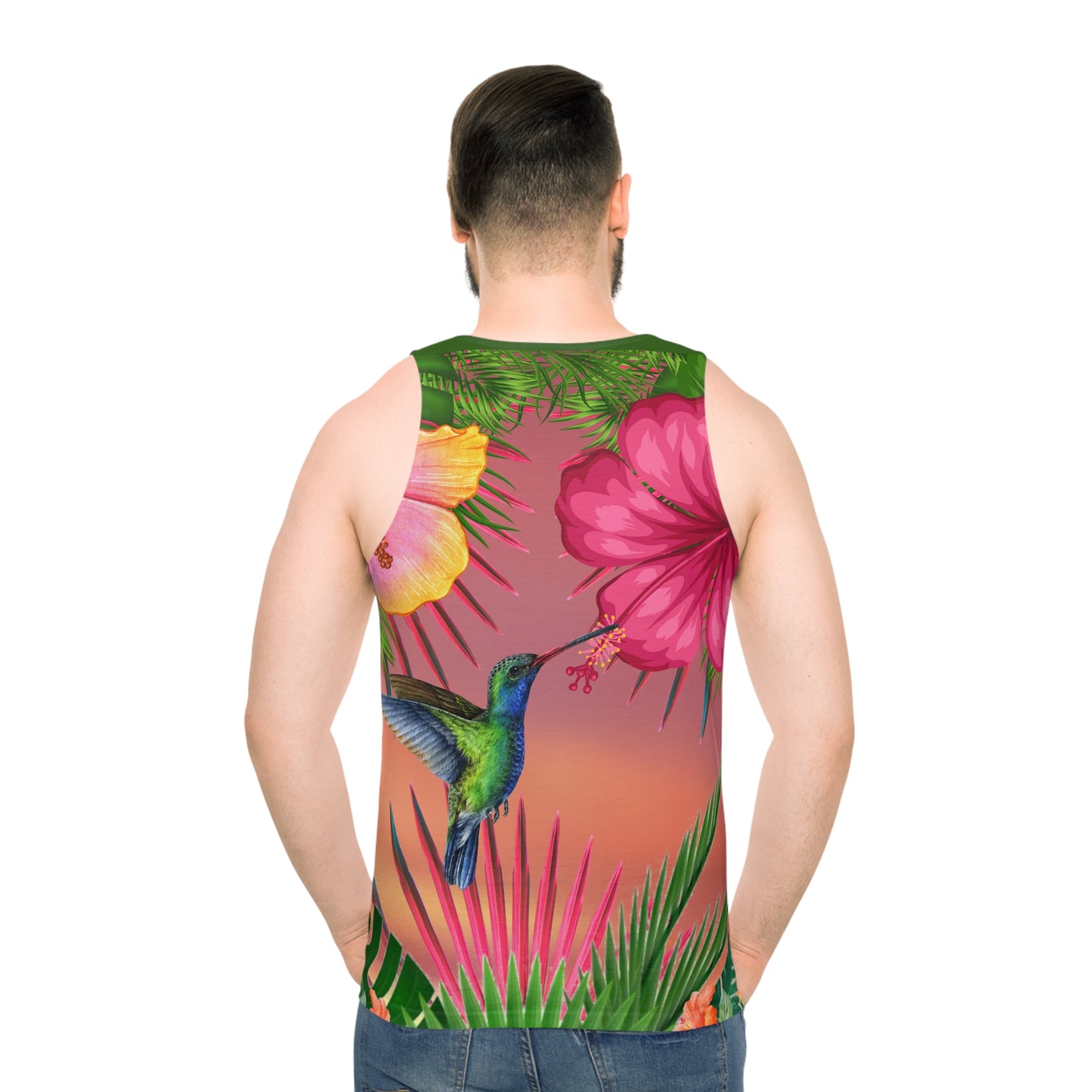 Hummingbird & Hibiscus Unisex Tank Top (AOP)