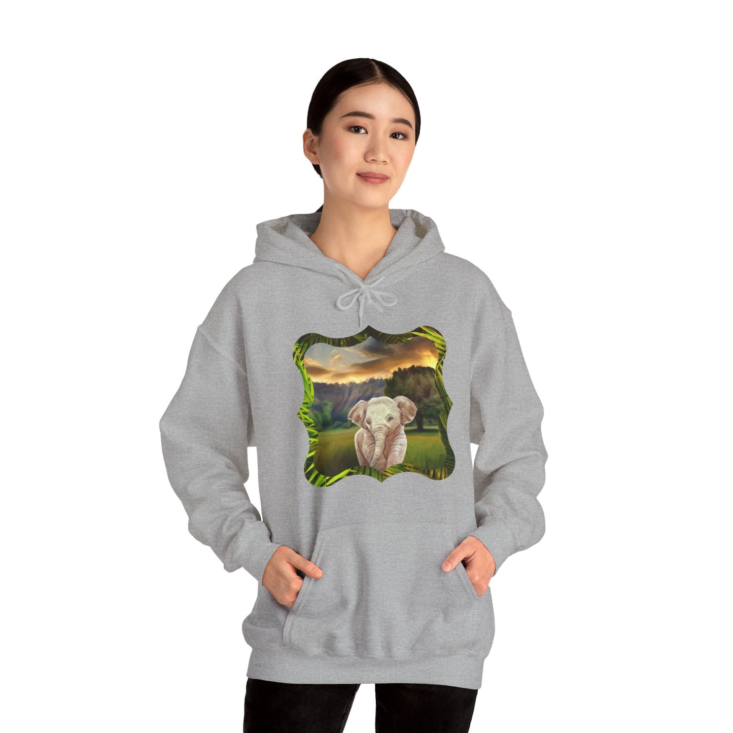 Why are baby elephants so cute, though? Unisex Heavy Blend™ Hooded Sweatshirt