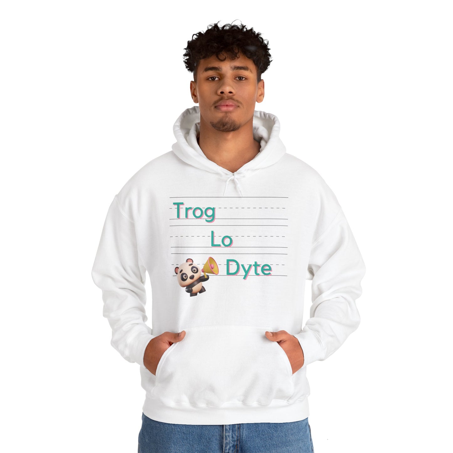 Just sound it out - TROG LO DYTE Unisex Heavy Blend™ Hooded Sweatshirt