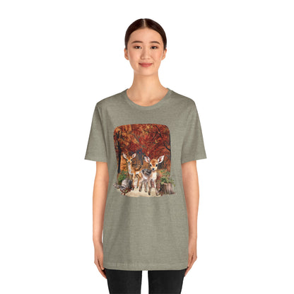 Autumn Fawns Unisex Jersey Short Sleeve Tee