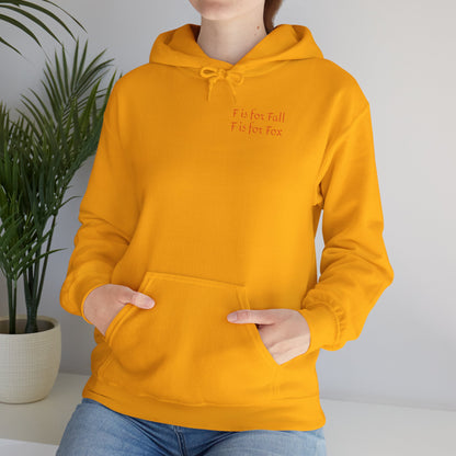 F is for Fall, F is for Fox  Unisex Heavy Blend™ Hooded Sweatshirt