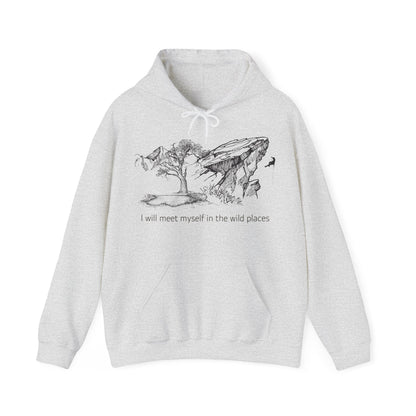 I will meet myself in the wild places - Climber Unisex Heavy Blend™ Hooded Sweatshirt