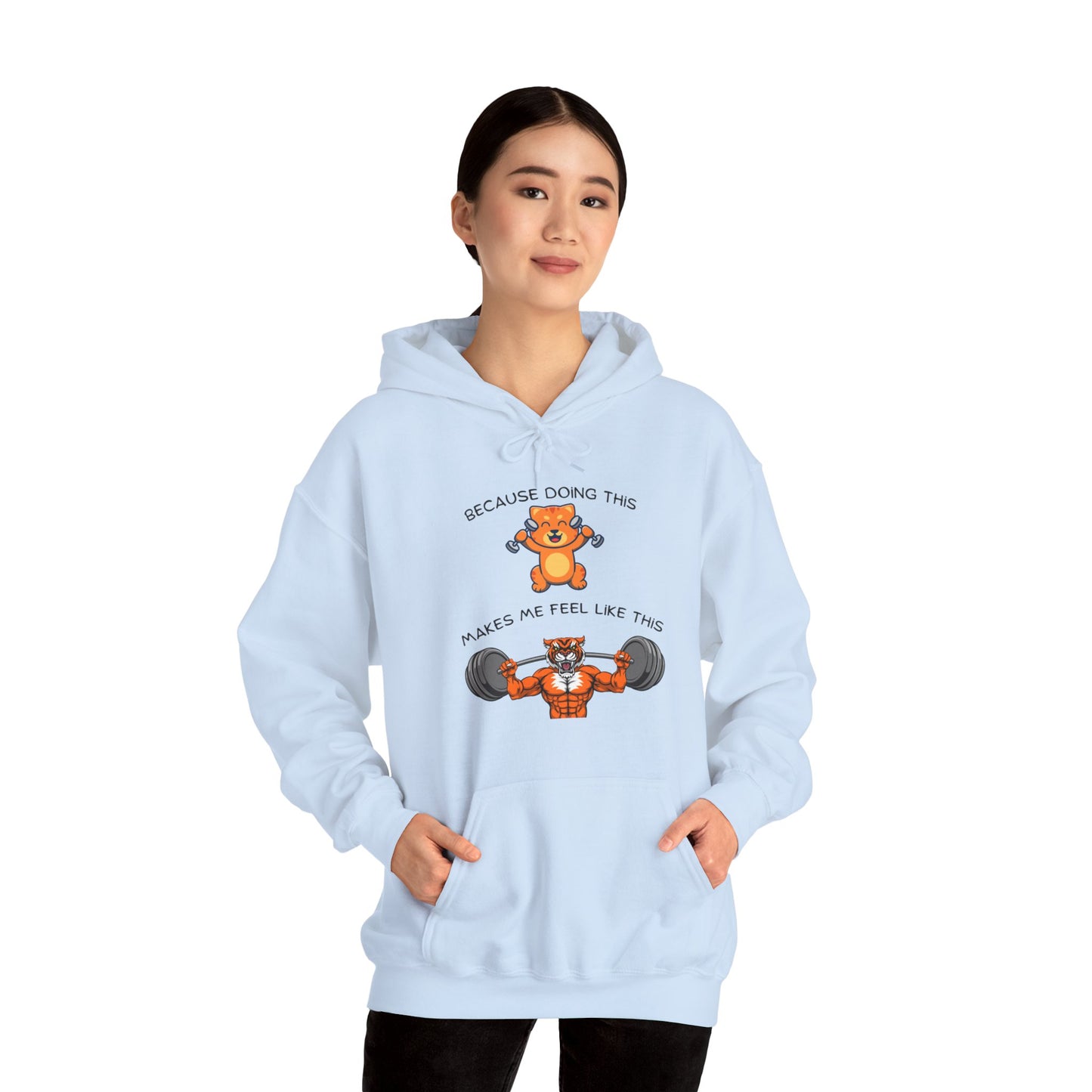 Tiger kitty got GAINS Unisex Heavy Blend™ Hooded Sweatshirt