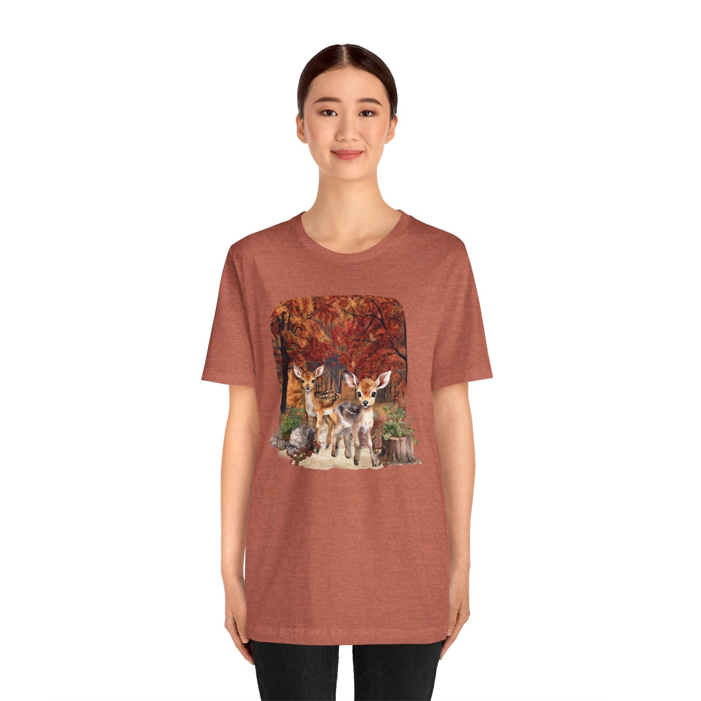 Autumn Fawns Unisex Jersey Short Sleeve Tee