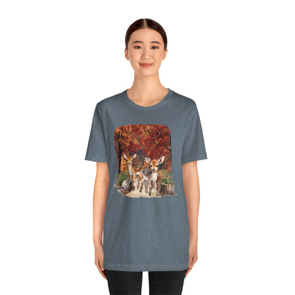 Autumn Fawns Unisex Jersey Short Sleeve Tee