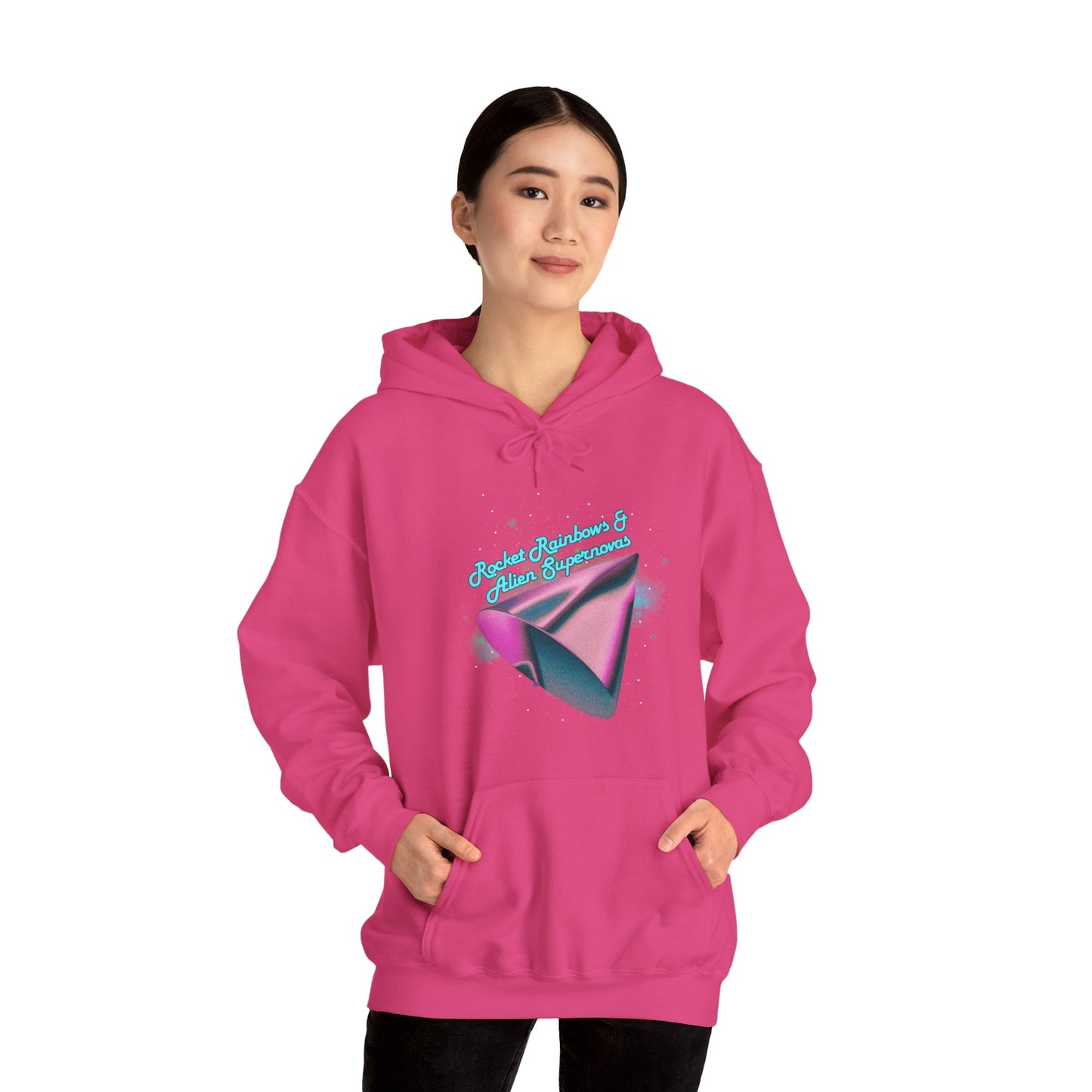 Rocket Rainbows & Alien Supernovas Unisex Heavy Blend™ Hooded Sweatshirt