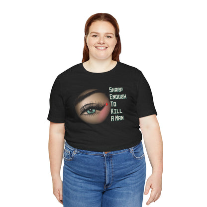 Sharp Enough (green eye) Unisex Jersey Short Sleeve Tee