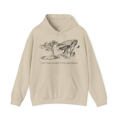 I will meet myself in the wild places - Climber Unisex Heavy Blend™ Hooded Sweatshirt