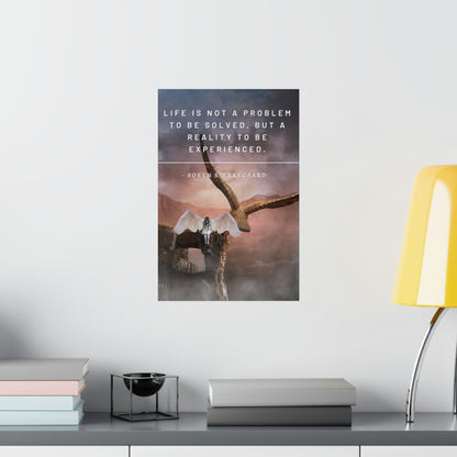 Learning To Fly with Giants - Soren Kierkegaard Quote Matte Vertical Posters