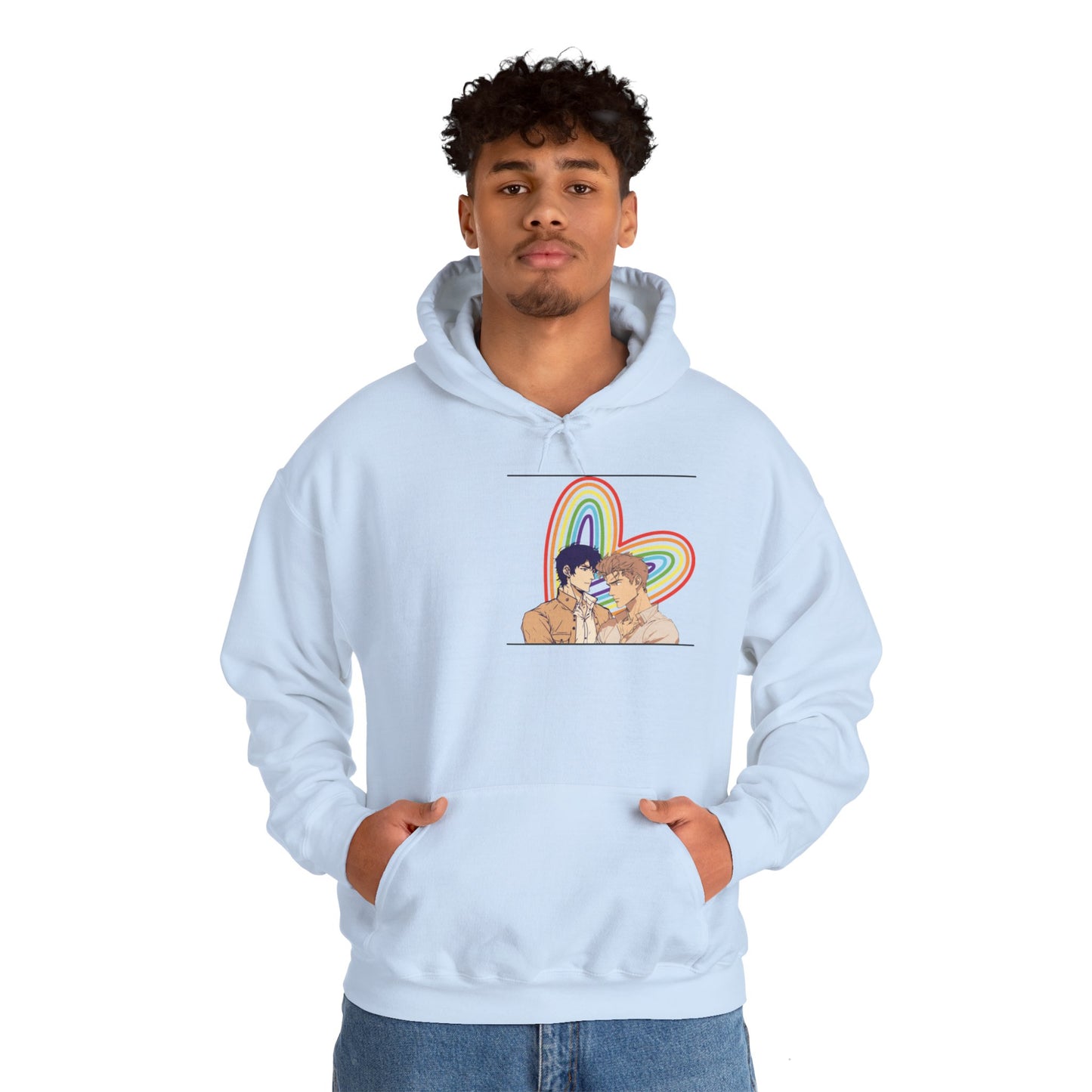 Anime Boy Love Pride Unisex Heavy Blend™ Hooded Sweatshirt