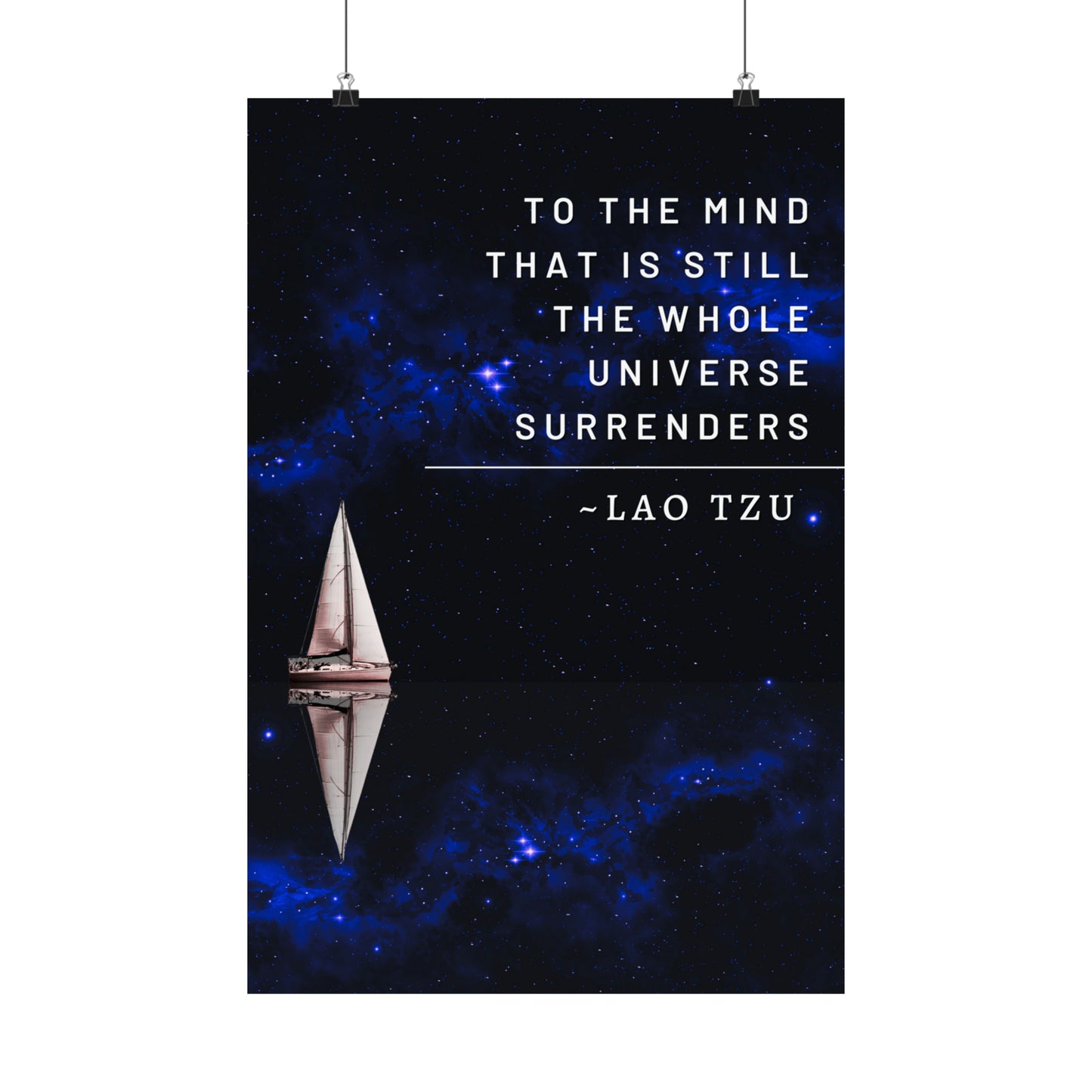 Sailing On An Infinite Night - Lao Tzu Quote Matte Vertical Posters