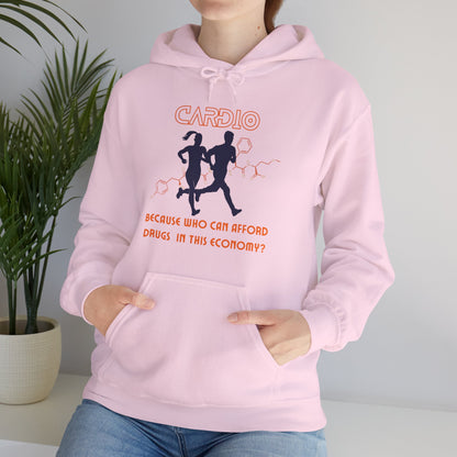 Cardio is Cheaper Than Drugs Unisex Heavy Blend™ Hooded Sweatshirt