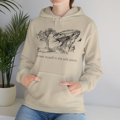 I will meet myself in the wild places - Climber Unisex Heavy Blend™ Hooded Sweatshirt