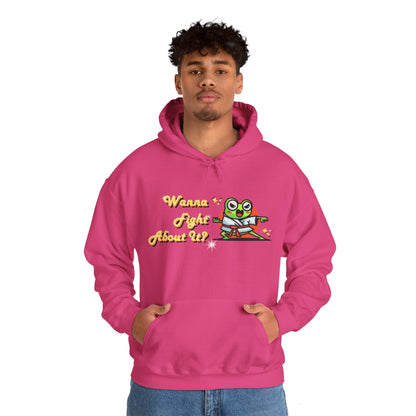 Feeling Froggy "Wanna Fight About It" Unisex Heavy Blend™ Hooded Sweatshirt