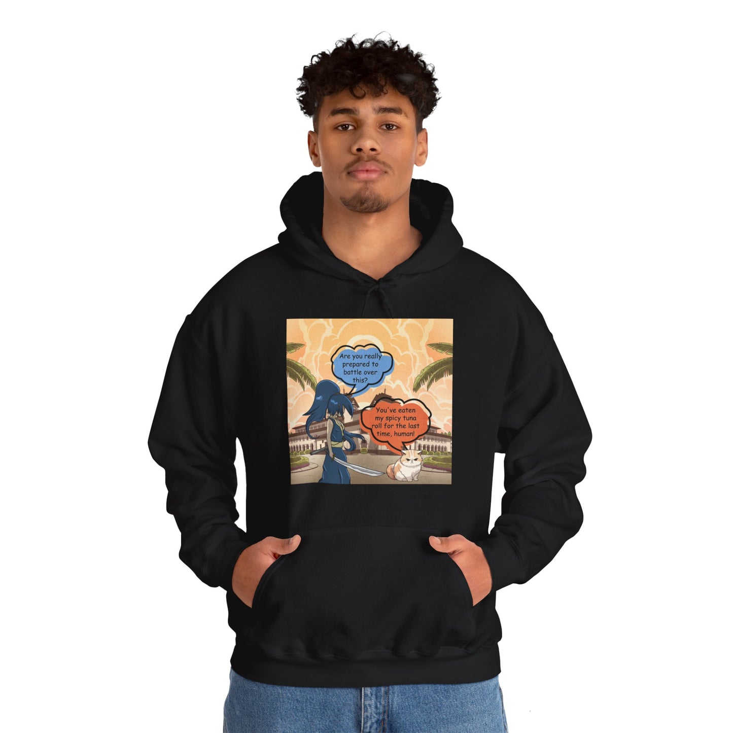 The Epic Spicy Tuna Roll Battle of 2023 Unisex Heavy Blend™ Hooded Sweatshirt