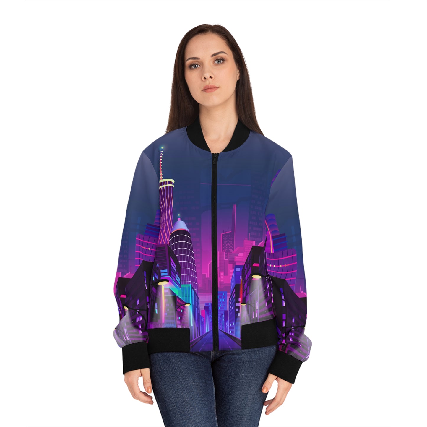 Neon City Women's Bomber Jacket