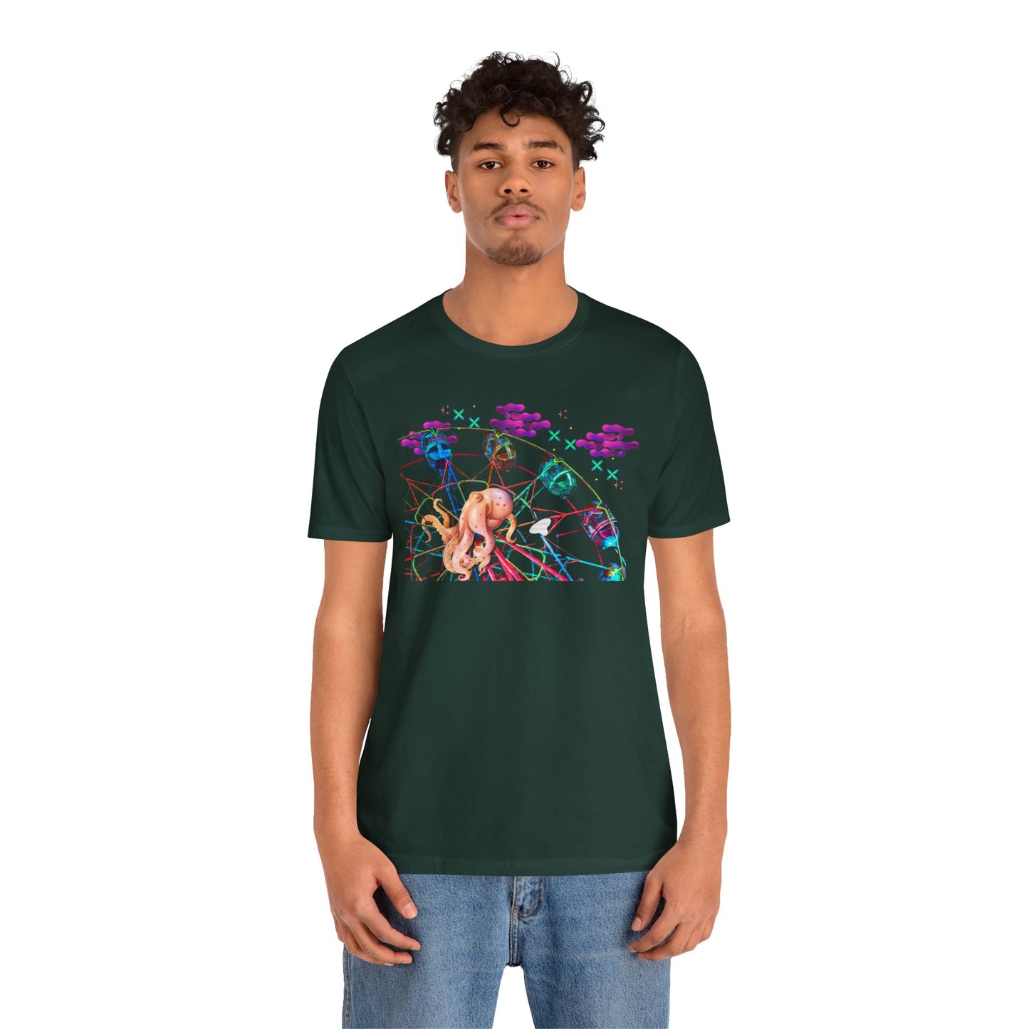 Octopi Ferris Wheel Unisex Jersey Short Sleeve Tee