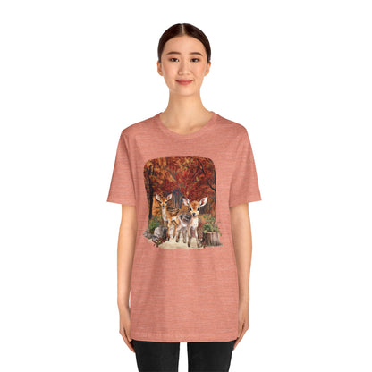 Autumn Fawns Unisex Jersey Short Sleeve Tee