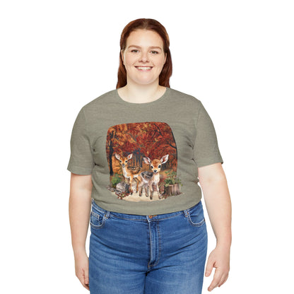 Autumn Fawns Unisex Jersey Short Sleeve Tee