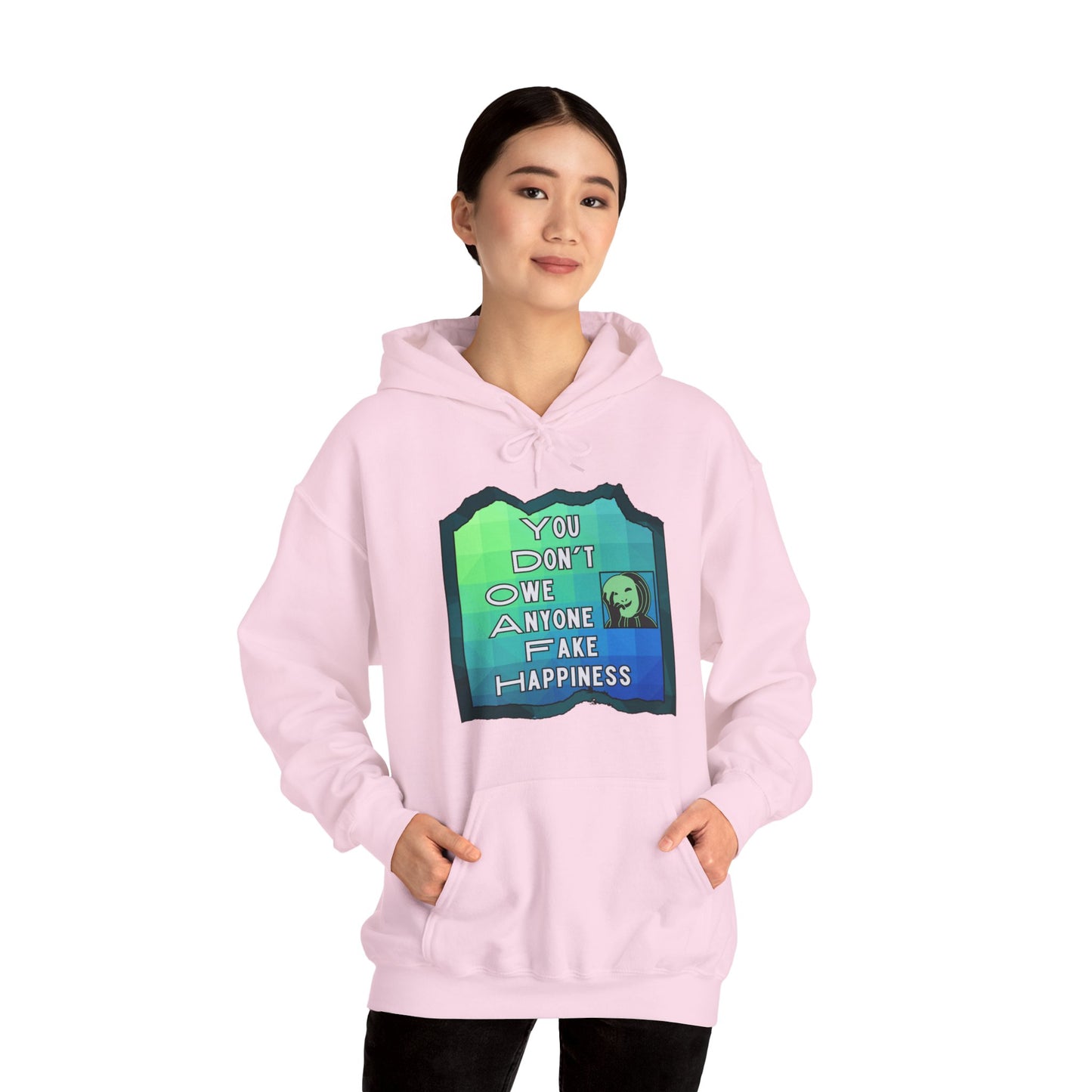 Fake Happiness Unisex Heavy Blend™ Hooded Sweatshirt