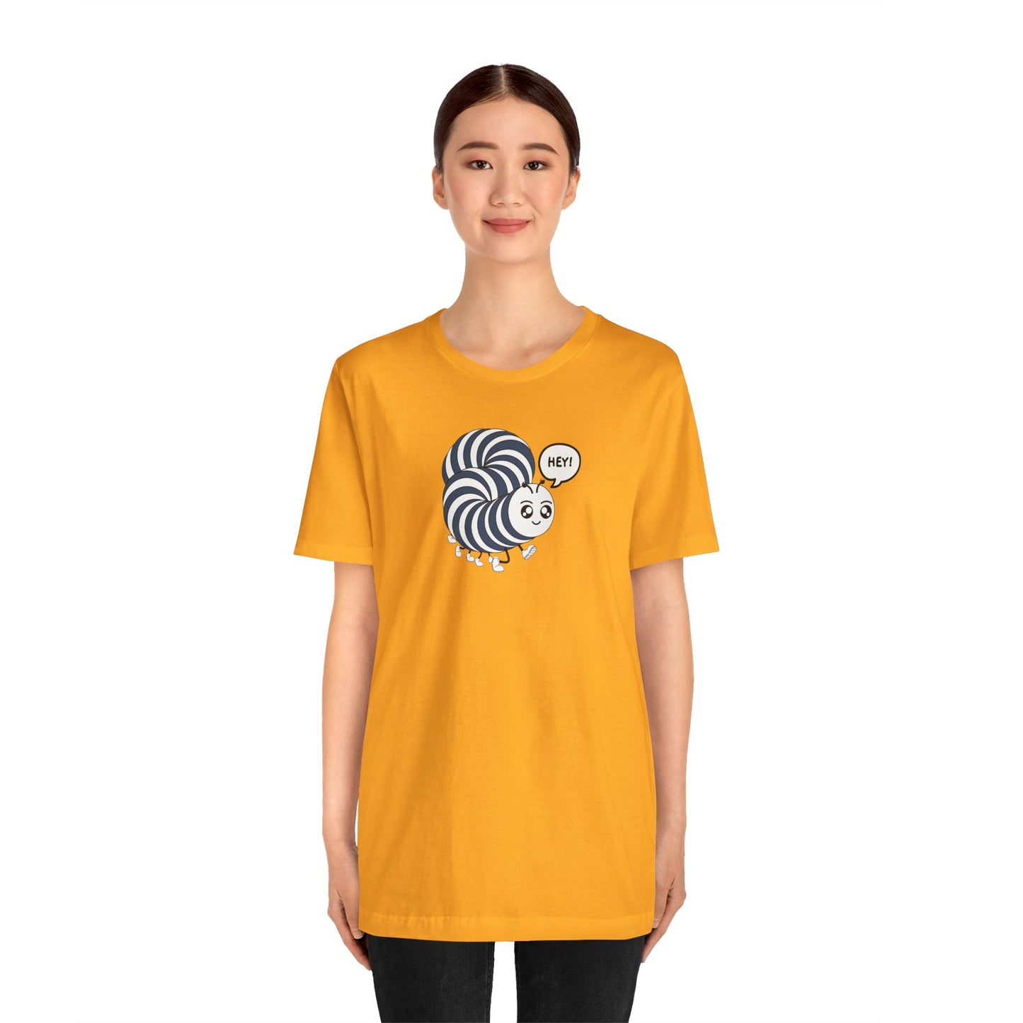 Caterpillar says "Hey" Unisex Jersey Short Sleeve Tee