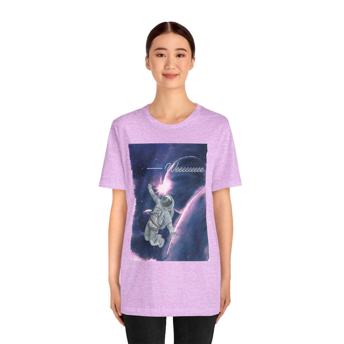 Astronaut says "Weeeeeee" Unisex Jersey Short Sleeve Tee