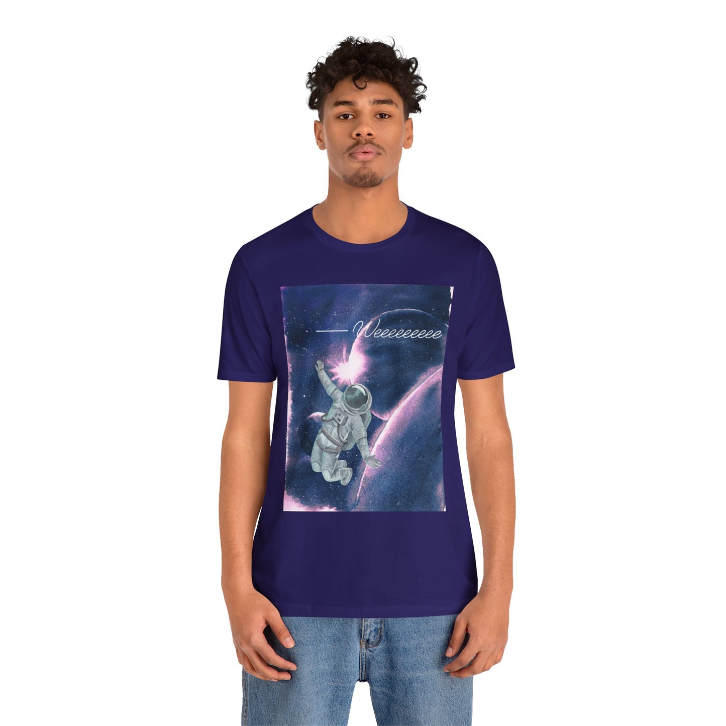 Astronaut says "Weeeeeee" Unisex Jersey Short Sleeve Tee