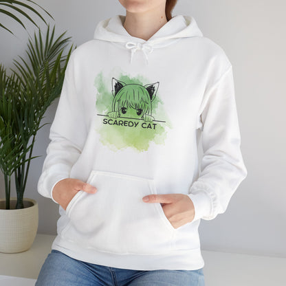 Anime Scaredy Cat Unisex Heavy Blend™ Hooded Sweatshirt