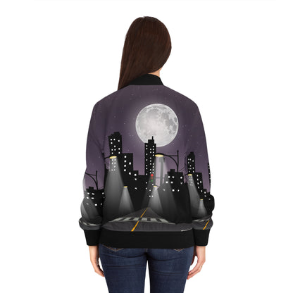 City Lights Women's Bomber Jacket (AOP)