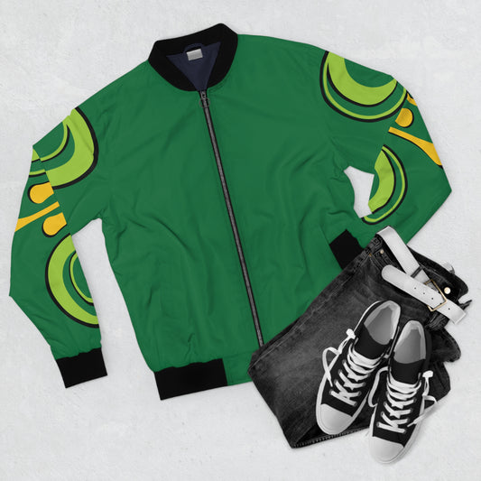 Green Scream Men's Bomber Jacket (AOP)