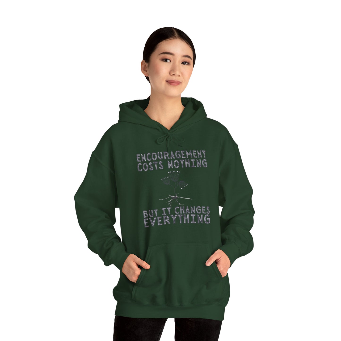 Encouragement Costs Nothing, But It Changes Everything Unisex Heavy Blend™ Hooded Sweatshirt