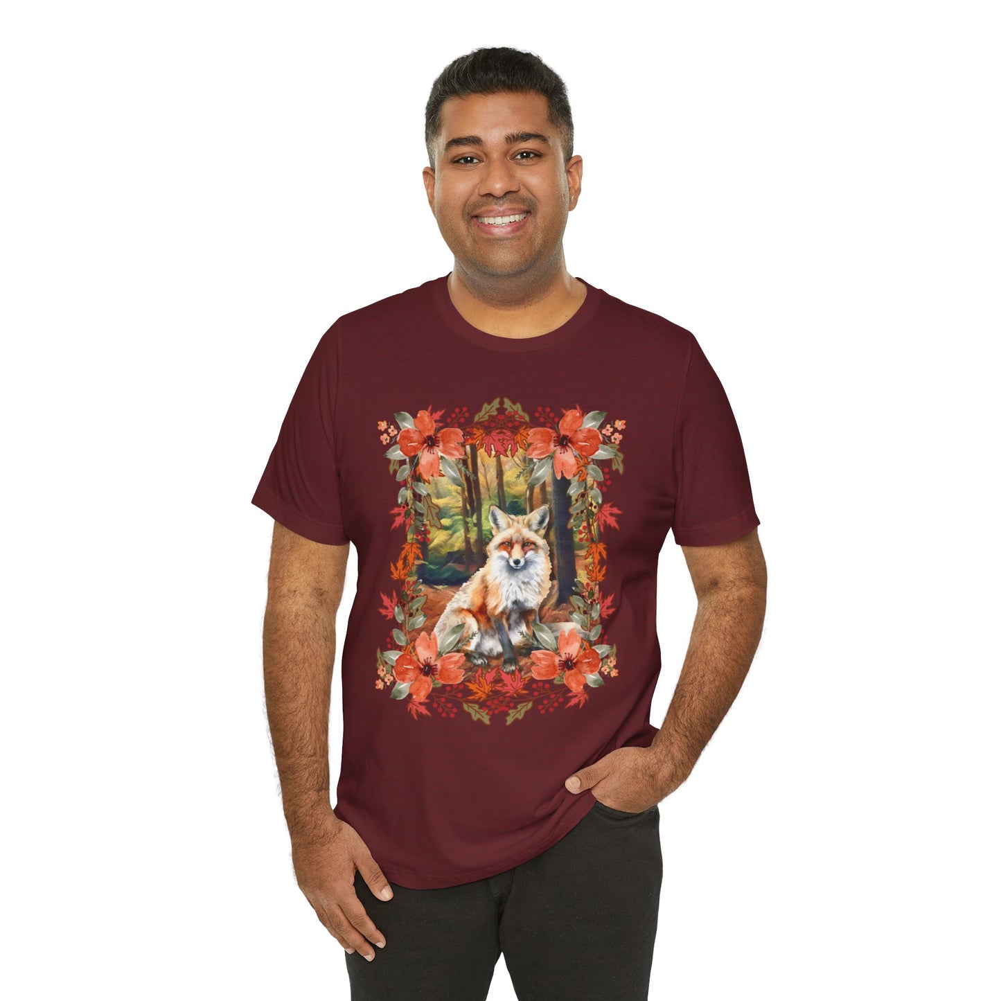 Autumn Fox Unisex Jersey Short Sleeve Tee