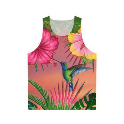 Hummingbird & Hibiscus Unisex Tank Top (AOP)