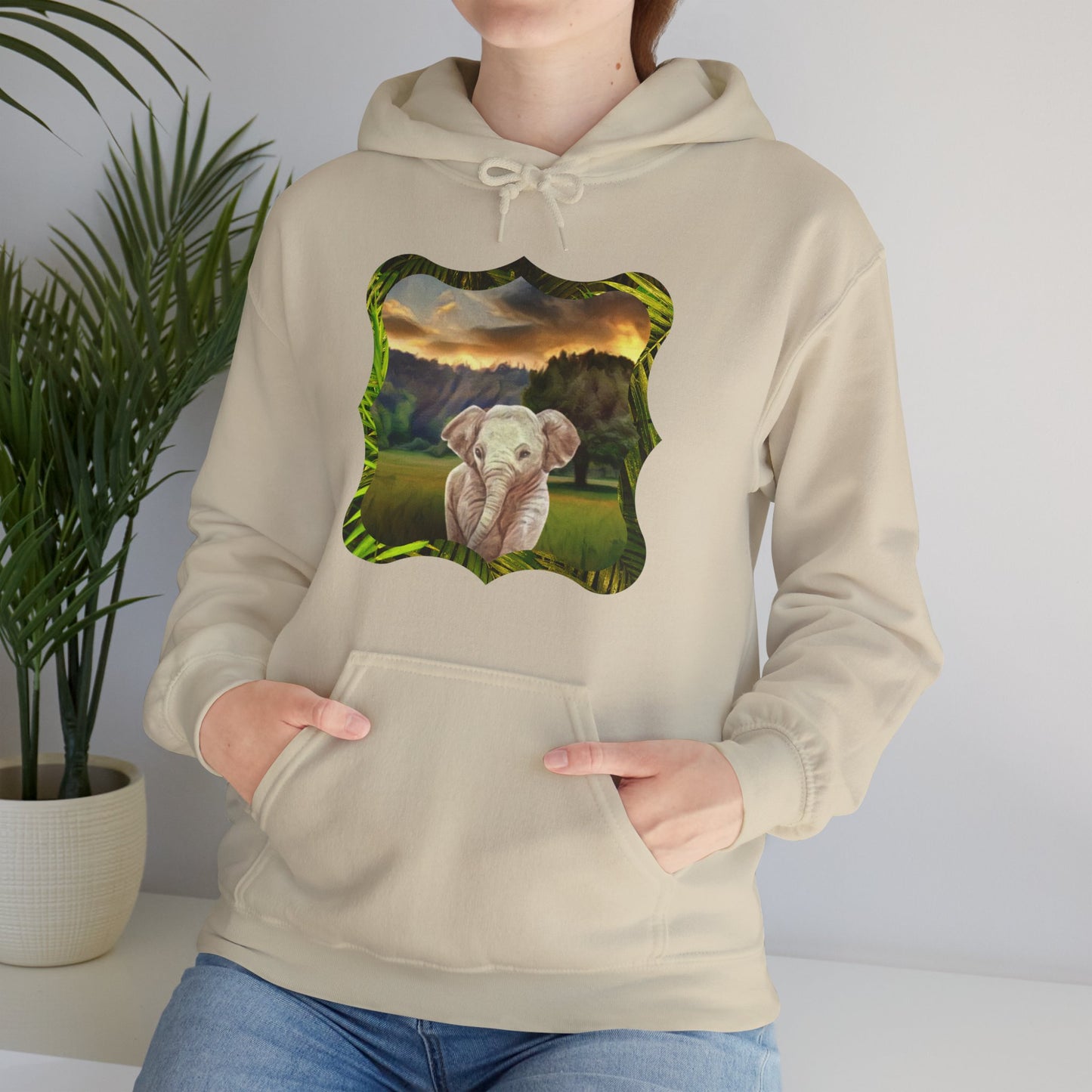 Why are baby elephants so cute, though? Unisex Heavy Blend™ Hooded Sweatshirt