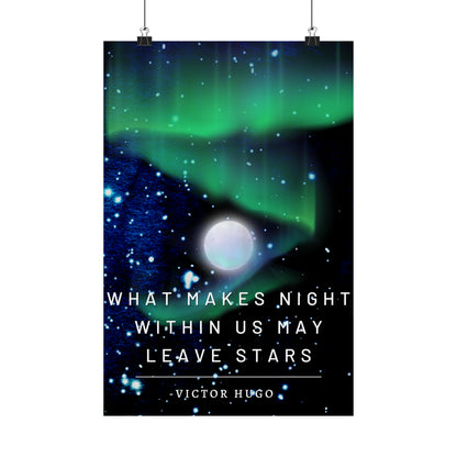 Aurora Borealis - Victor Hugo Quote Matte Vertical Posters