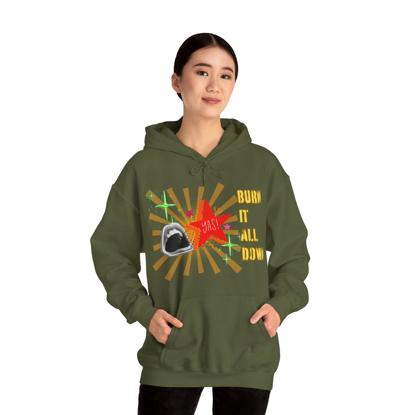 Burn It All Down Unisex Heavy Blend™ Hooded Sweatshirt