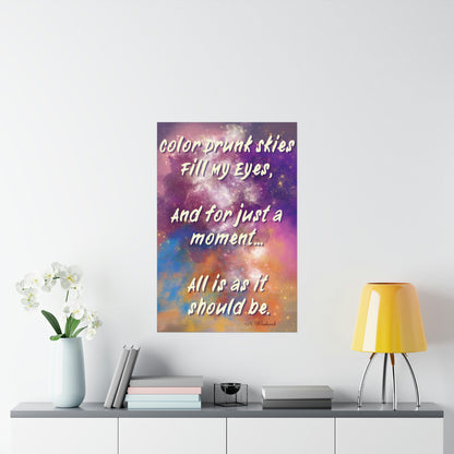 Color Drunk Skies Matte Vertical Posters