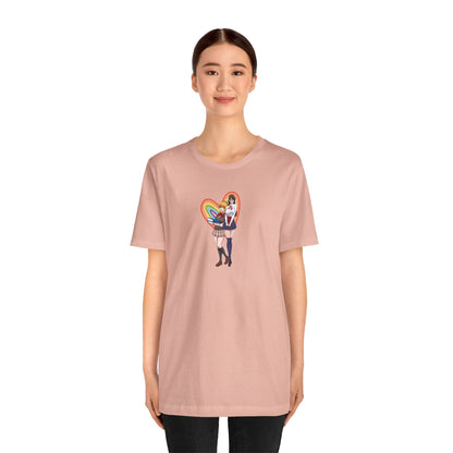 Anime Girl Love Unisex Jersey Short Sleeve Tee