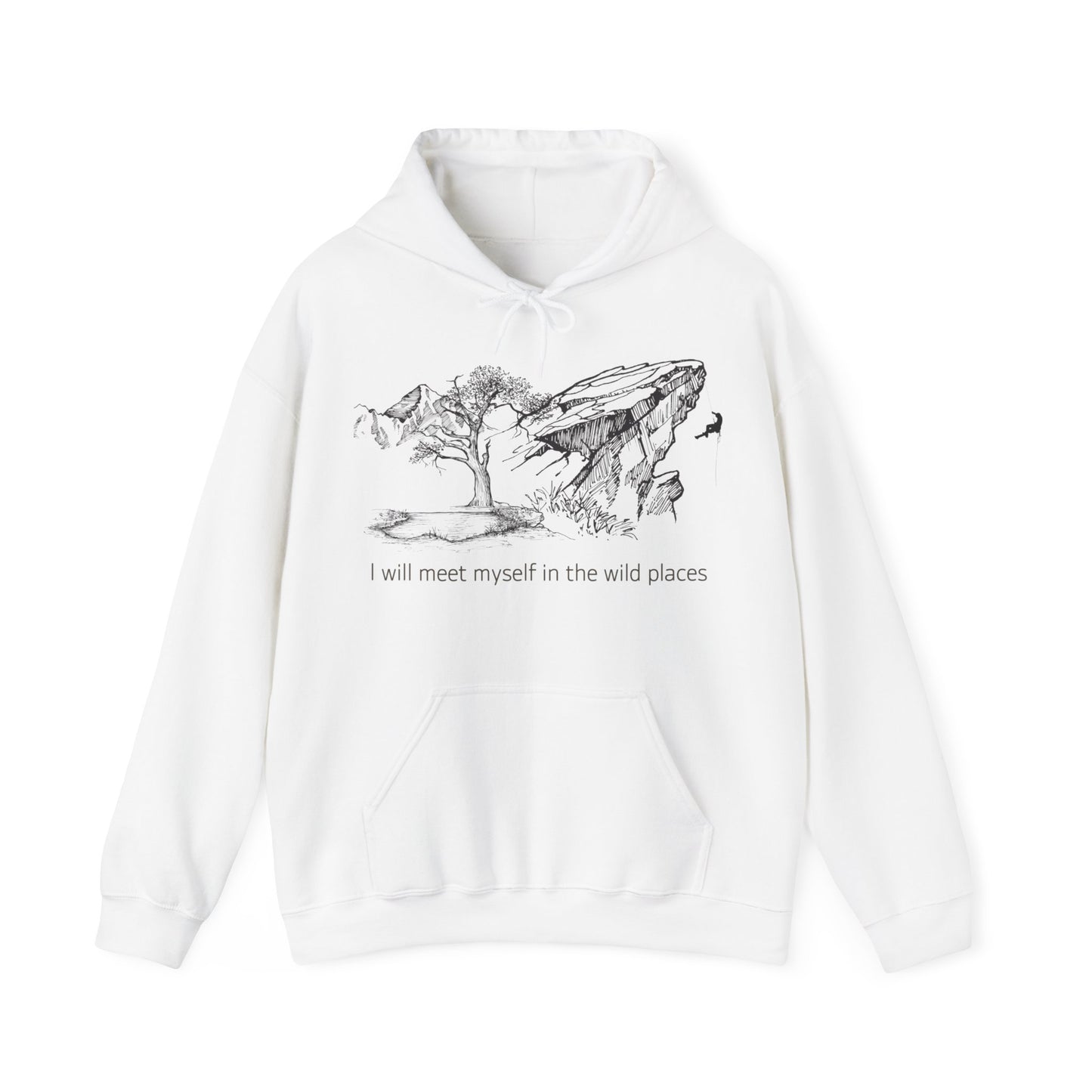 I will meet myself in the wild places - Climber Unisex Heavy Blend™ Hooded Sweatshirt