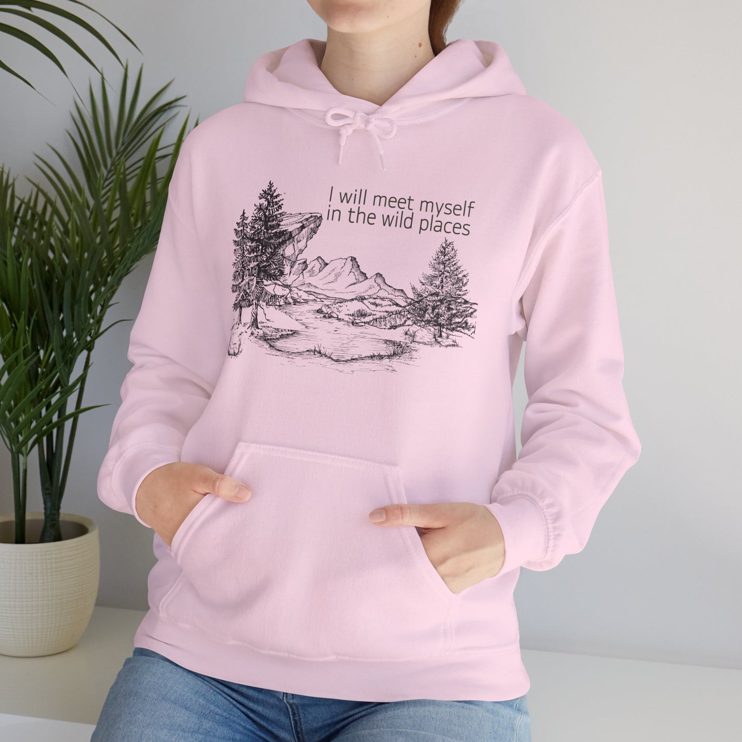 I Will Meet Myself In The Wild Places - Minimalist Unisex Heavy Blend™ Hooded Sweatshirt