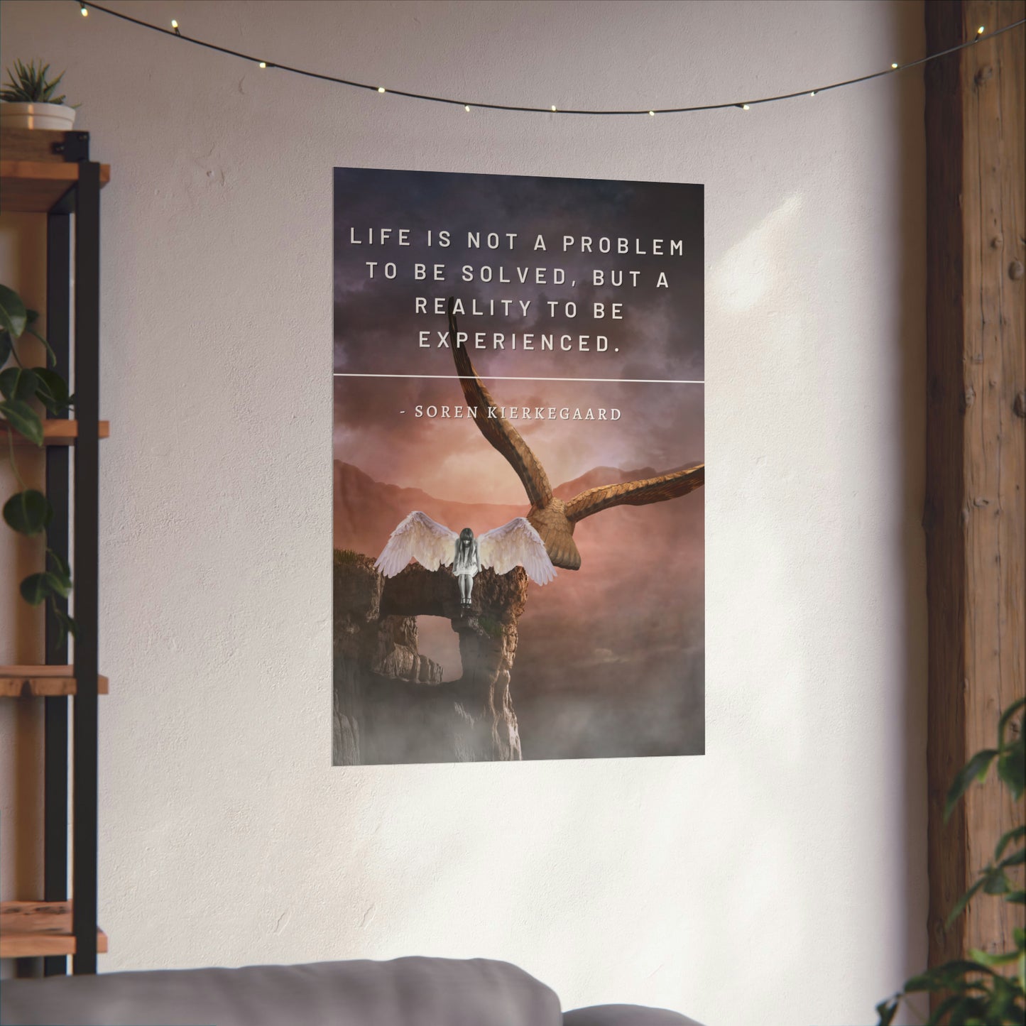 Learning To Fly with Giants - Soren Kierkegaard Quote Matte Vertical Posters