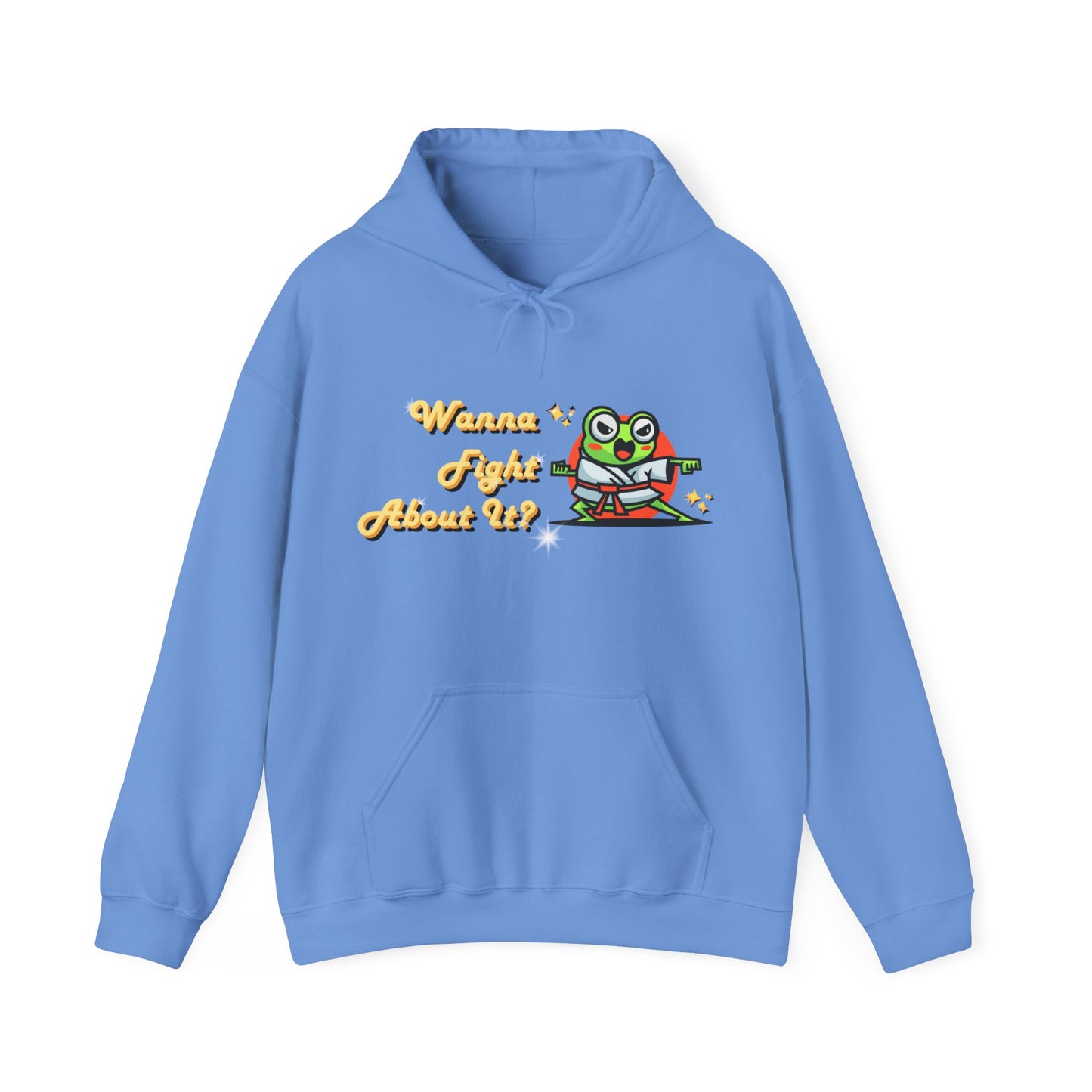 Feeling Froggy "Wanna Fight About It" Unisex Heavy Blend™ Hooded Sweatshirt